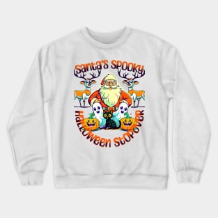 Santa's Spooky Halloween Stopover Crewneck Sweatshirt